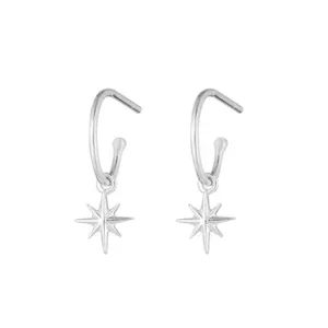1 & 8 Silver Starlight Hoops