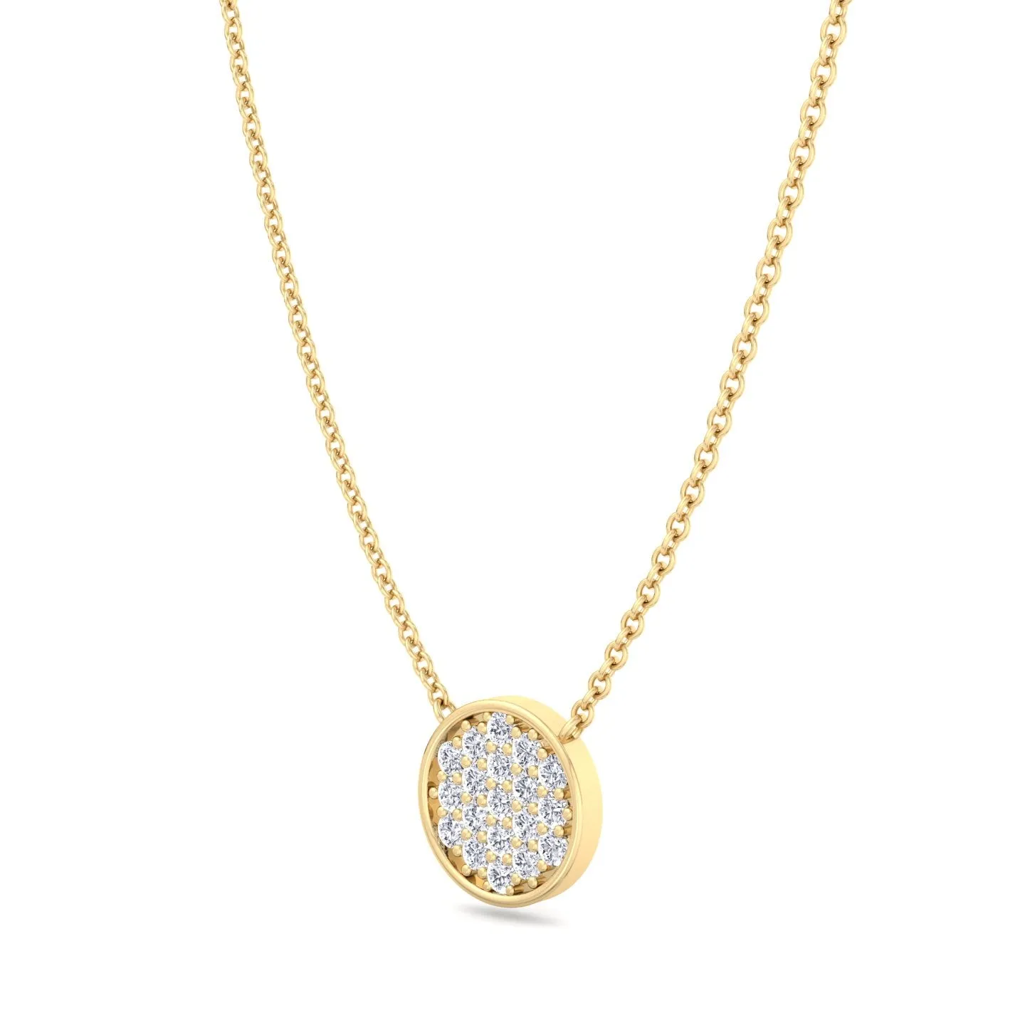 1/3 Carat TW Diamond Circle Pendant Necklace