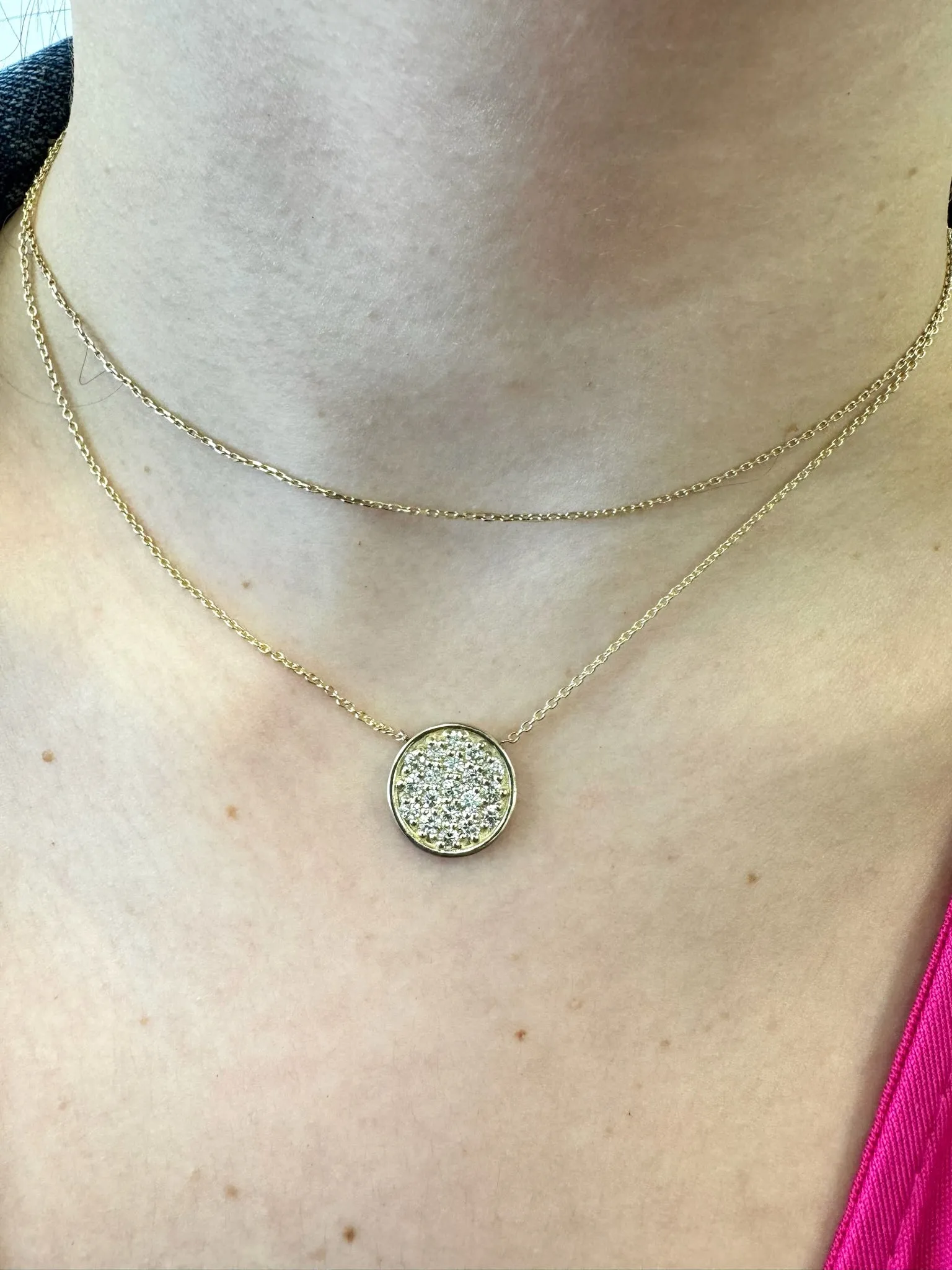 1/3 Carat TW Diamond Circle Pendant Necklace