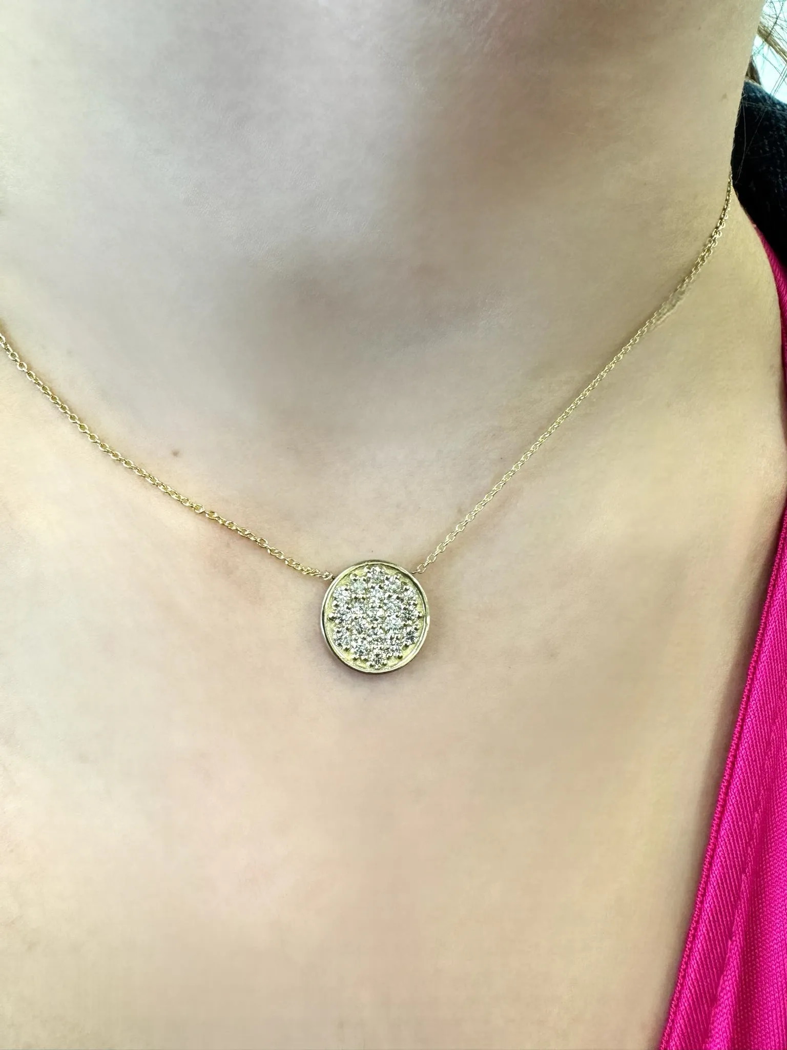 1/3 Carat TW Diamond Circle Pendant Necklace