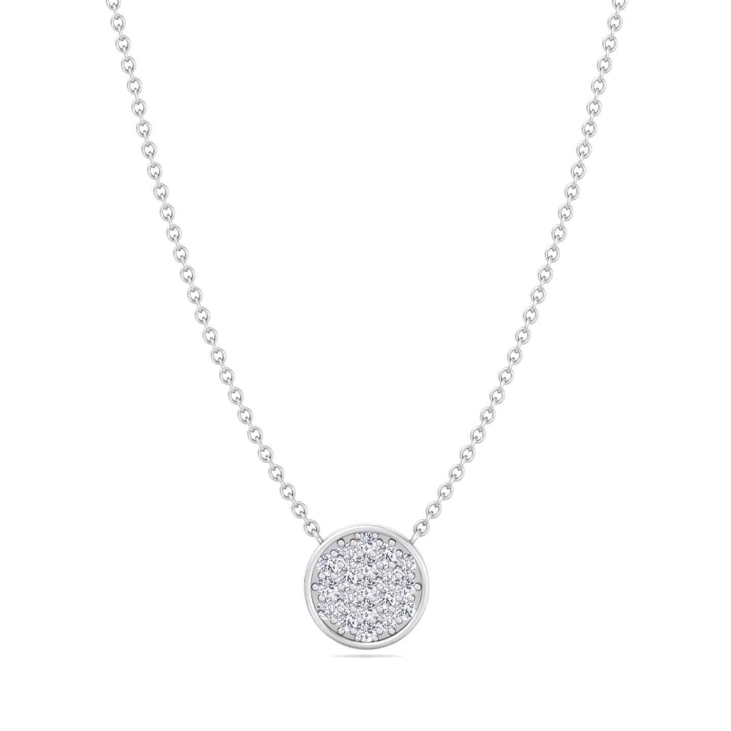 1/3 Carat TW Diamond Circle Pendant Necklace