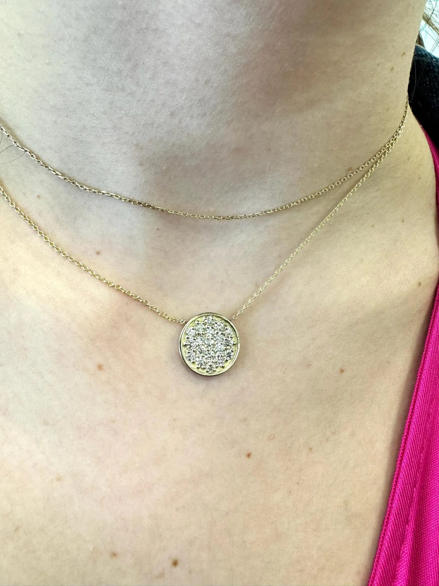 1/3 Carat TW Diamond Circle Pendant Necklace