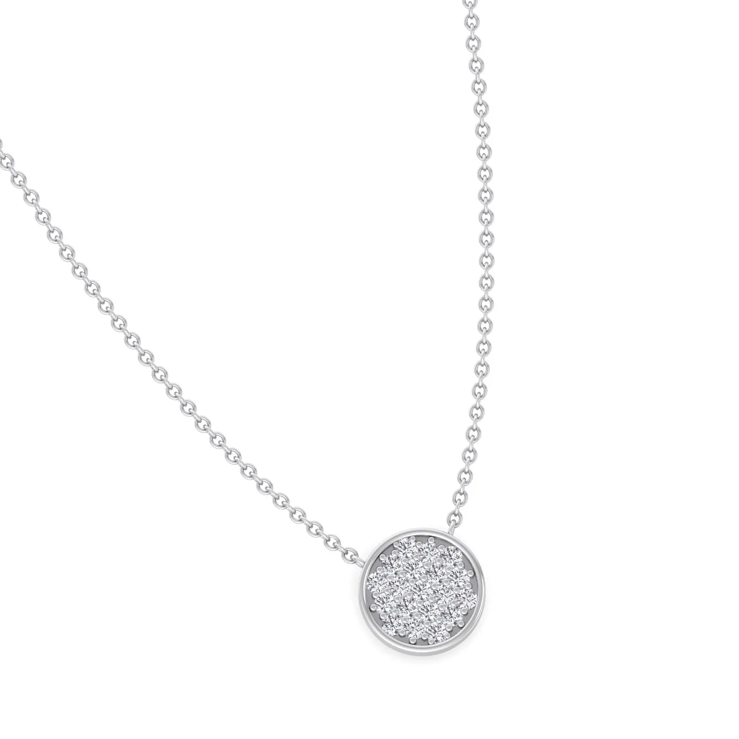 1/3 Carat TW Diamond Circle Pendant Necklace
