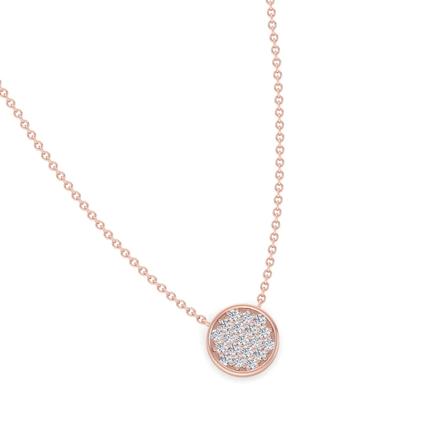 1/3 Carat TW Diamond Circle Pendant Necklace