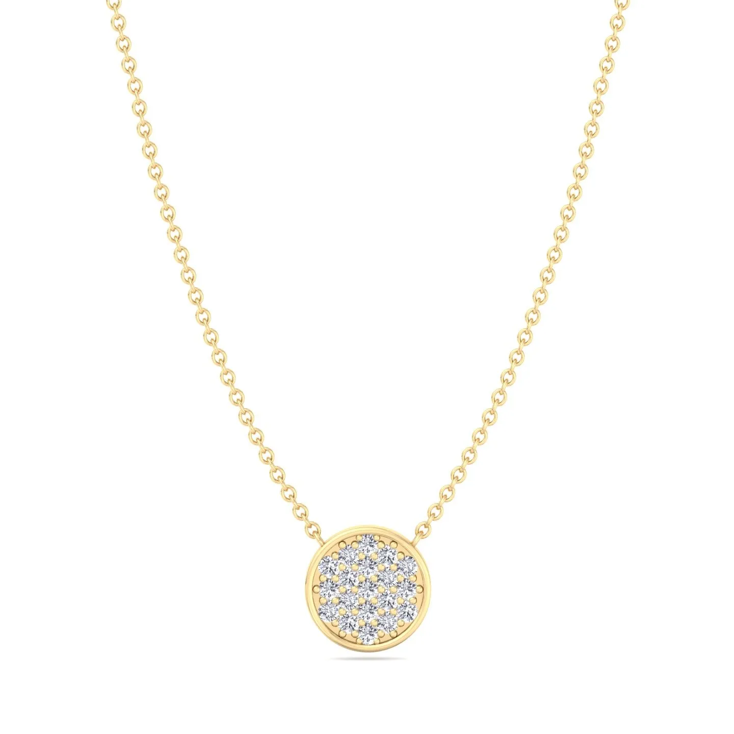1/3 Carat TW Diamond Circle Pendant Necklace