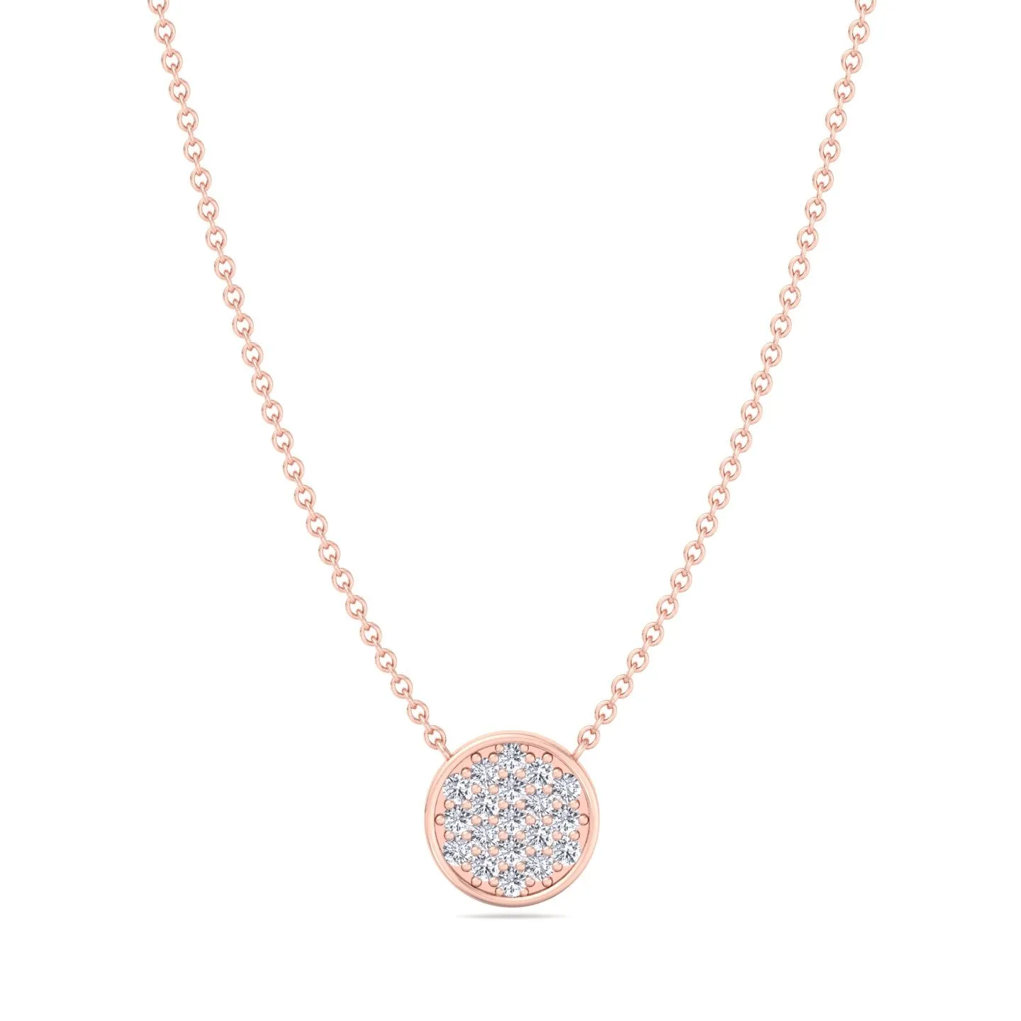 1/3 Carat TW Diamond Circle Pendant Necklace
