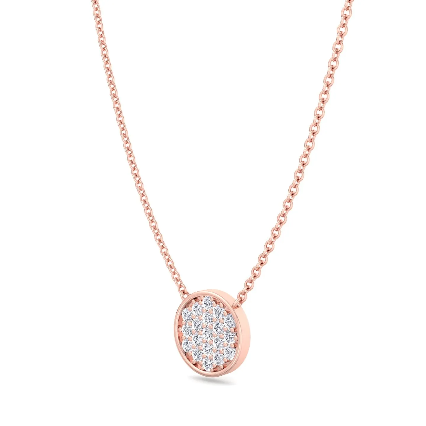 1/3 Carat TW Diamond Circle Pendant Necklace