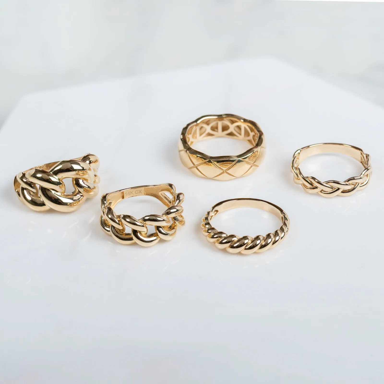 14k Gold Large Miami Cuban Link Ring