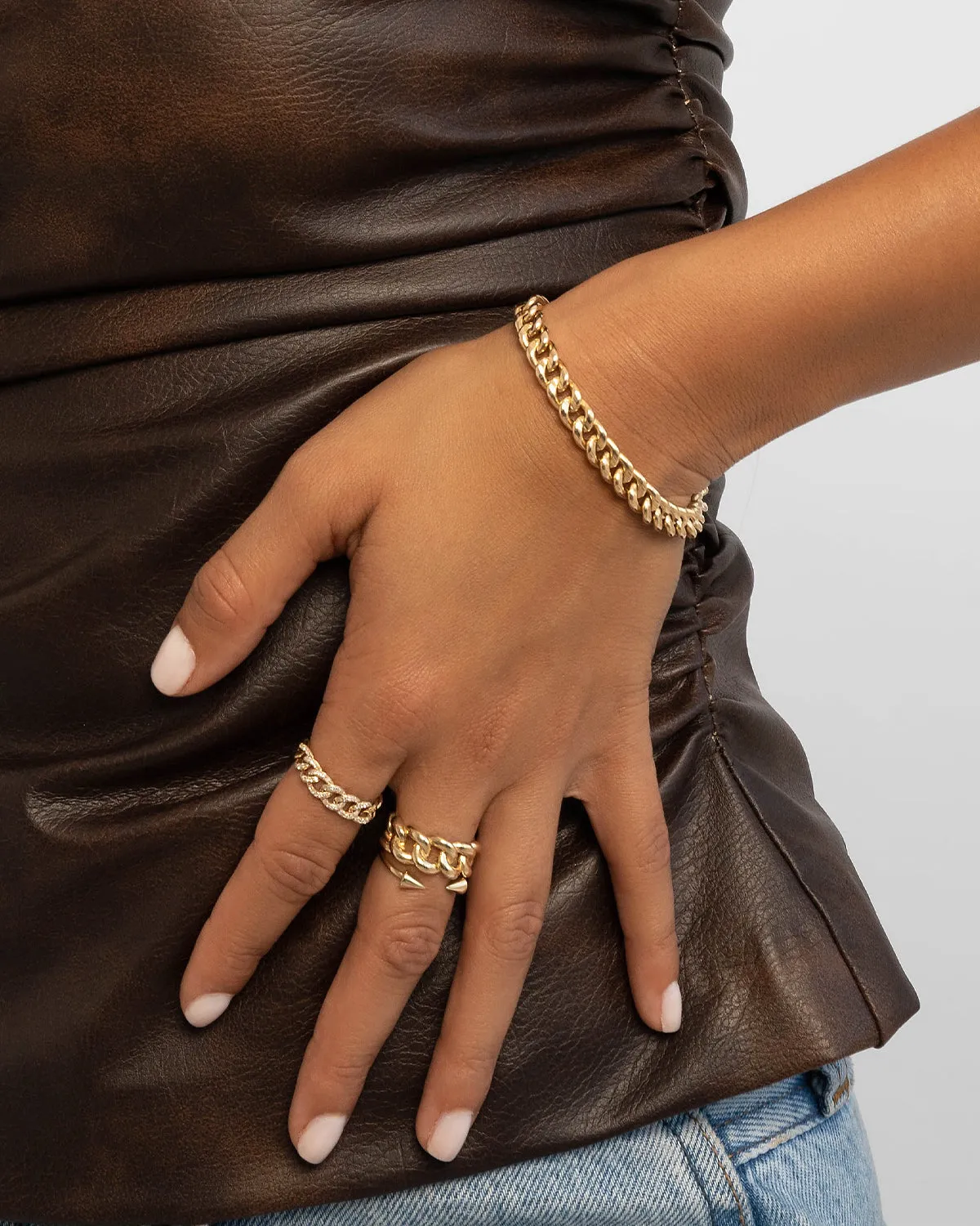 14k Gold Large Miami Cuban Link Ring