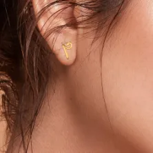 18KT Unique Shape Gold Stud Earrings From Online Exclusive Collection