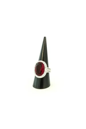1" W x 1"D x 2 1/4"H  Black Acrylic Ring Holder