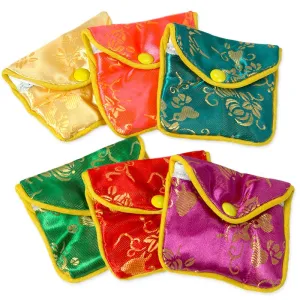 2 1/2" x 2 3/8" Multicolor Chinese Zipper Pouch