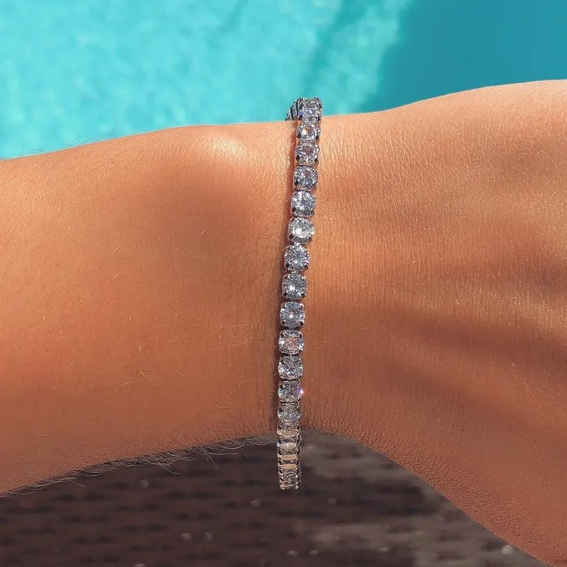5mm Round Cut C.Z Tennis Bracelet