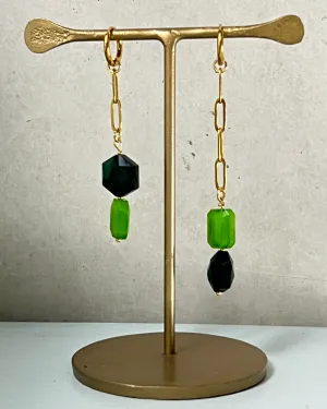 A Forest Walk in Autumn Asymmetrical Earrings * gold-toned
