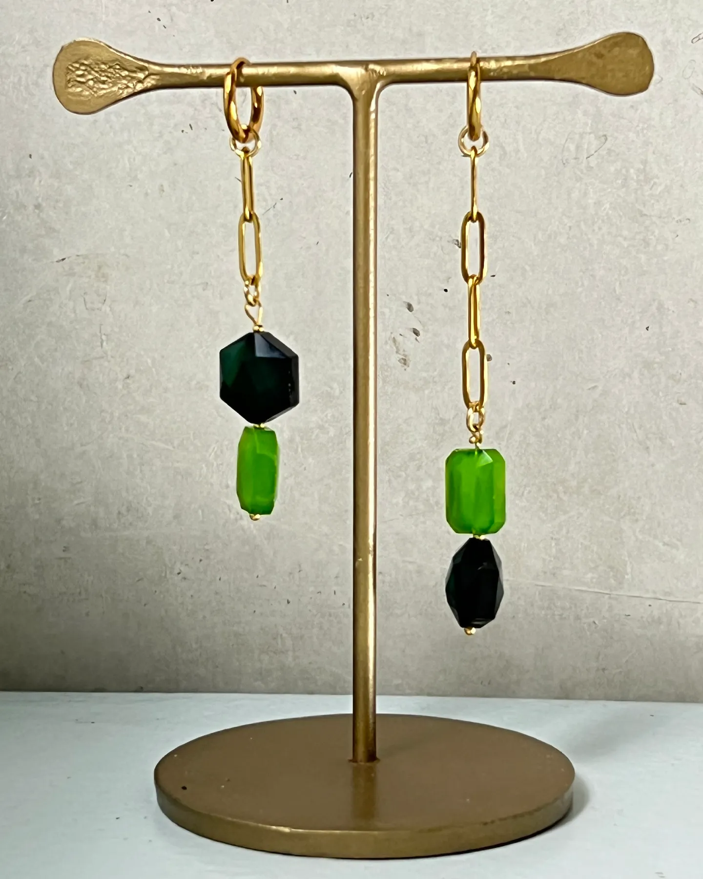 A Forest Walk in Autumn Asymmetrical Earrings * gold-toned