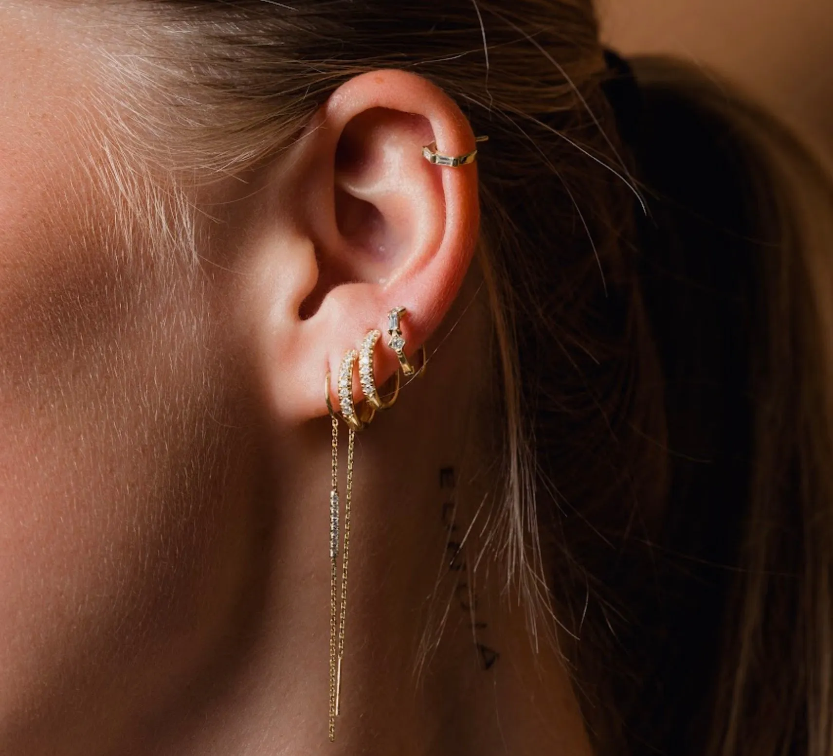 Adrian diamonds hoop earrings