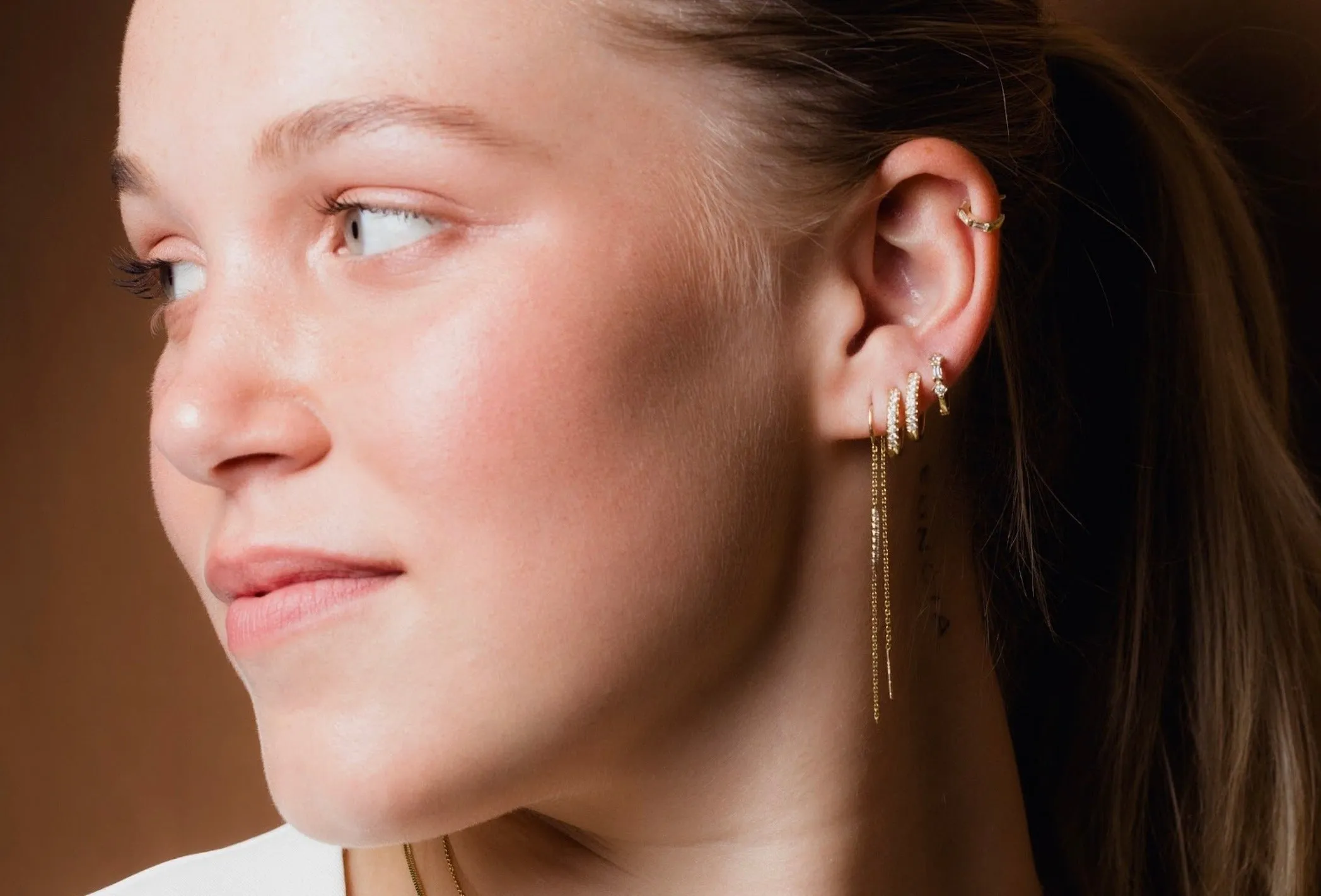 Adrian diamonds hoop earrings