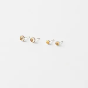 Amaterasu Citrine Stud Earrings