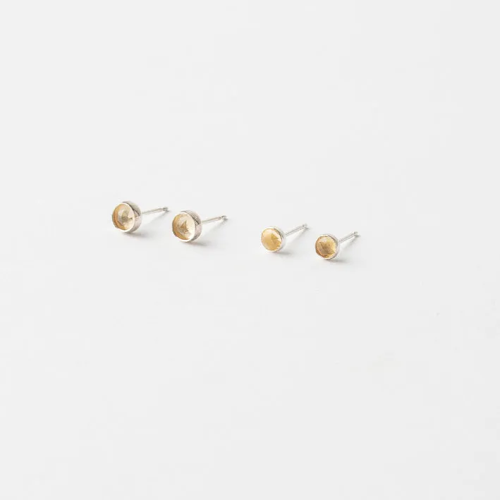 Amaterasu Citrine Stud Earrings