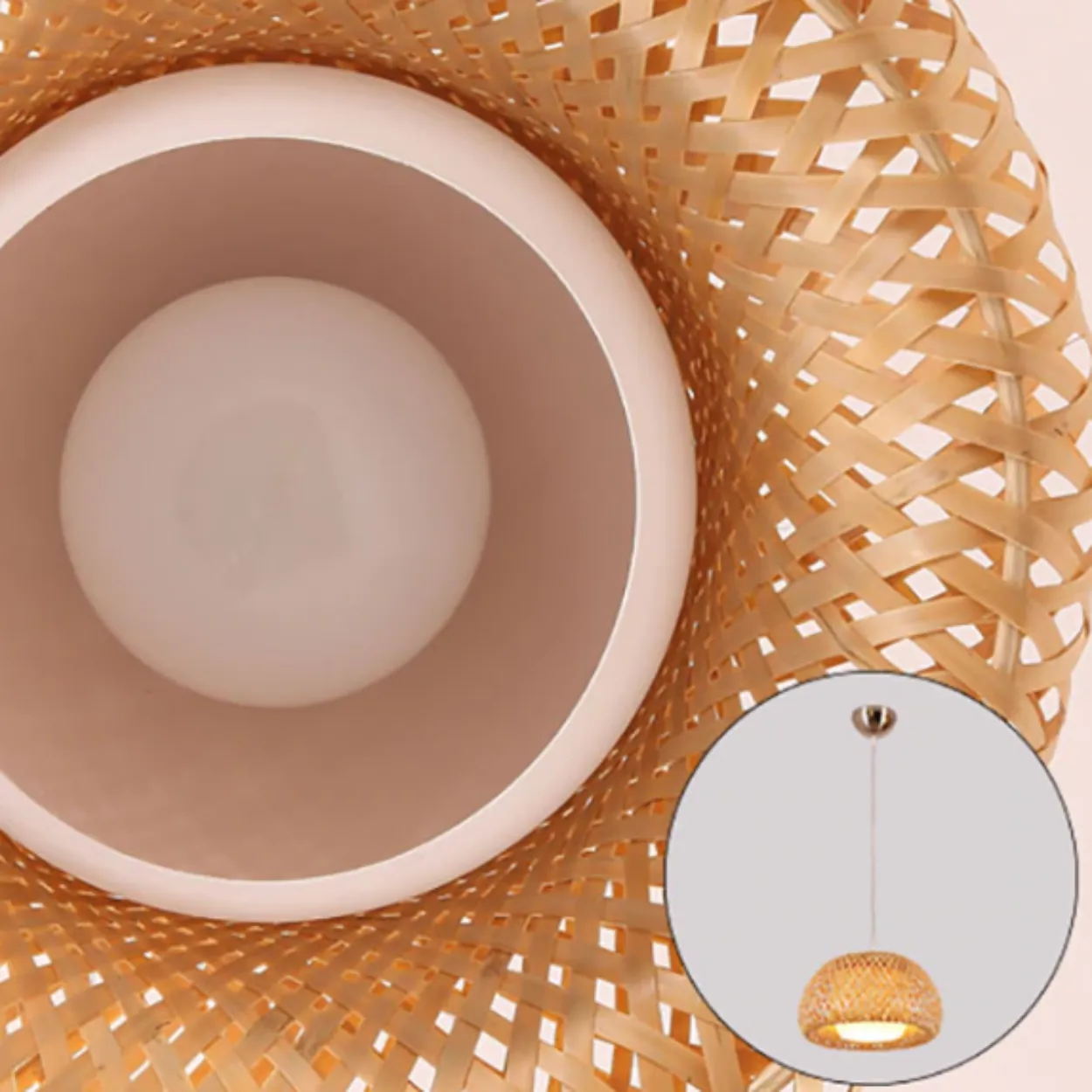 ANKUR ZANE CANE MESH PENDANT LIGHT