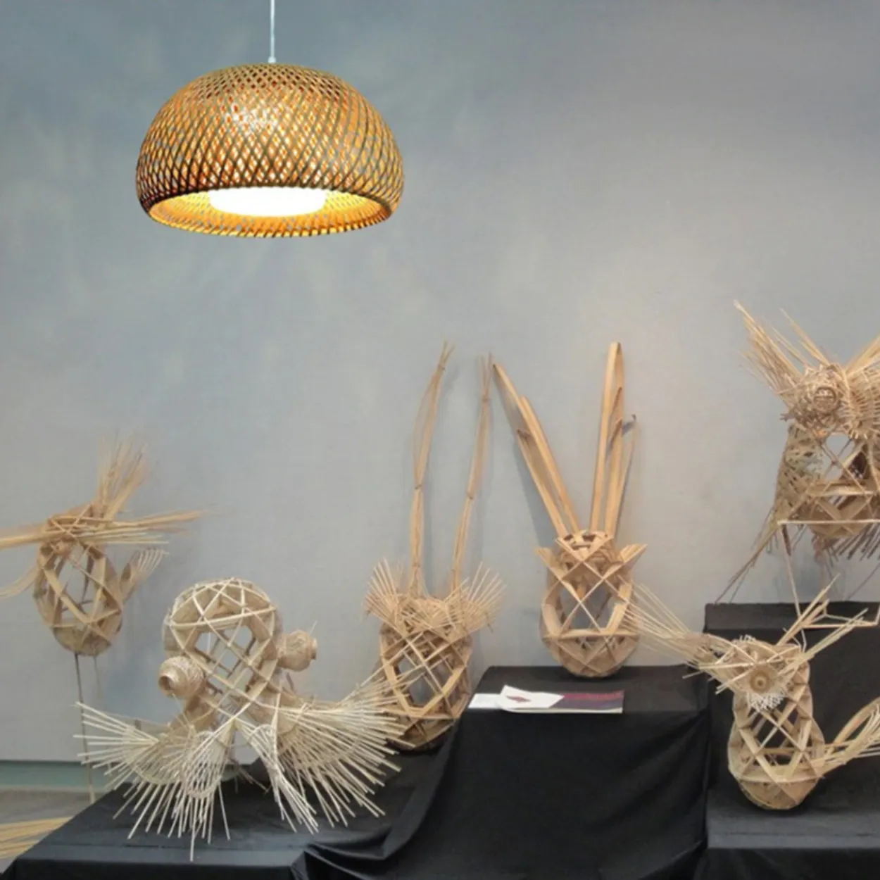 ANKUR ZANE CANE MESH PENDANT LIGHT