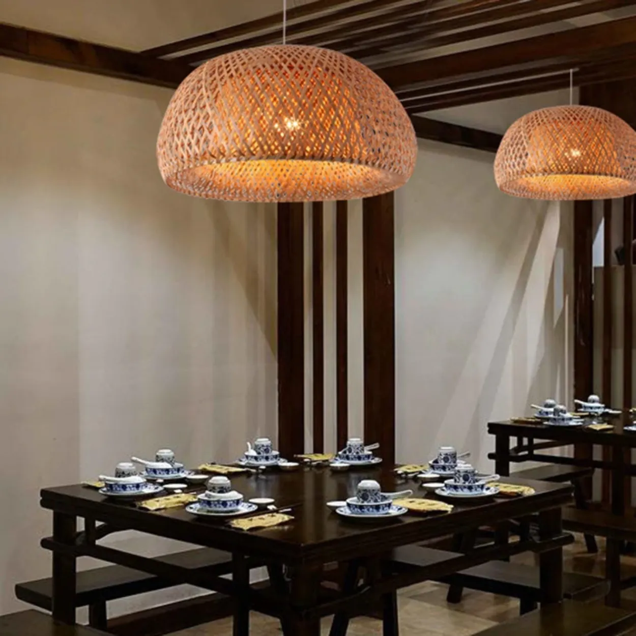 ANKUR ZANE CANE MESH PENDANT LIGHT