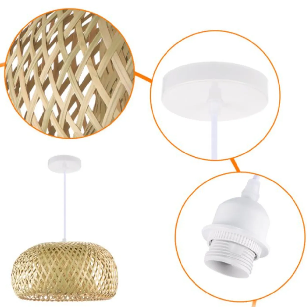 ANKUR ZANE CANE MESH PENDANT LIGHT
