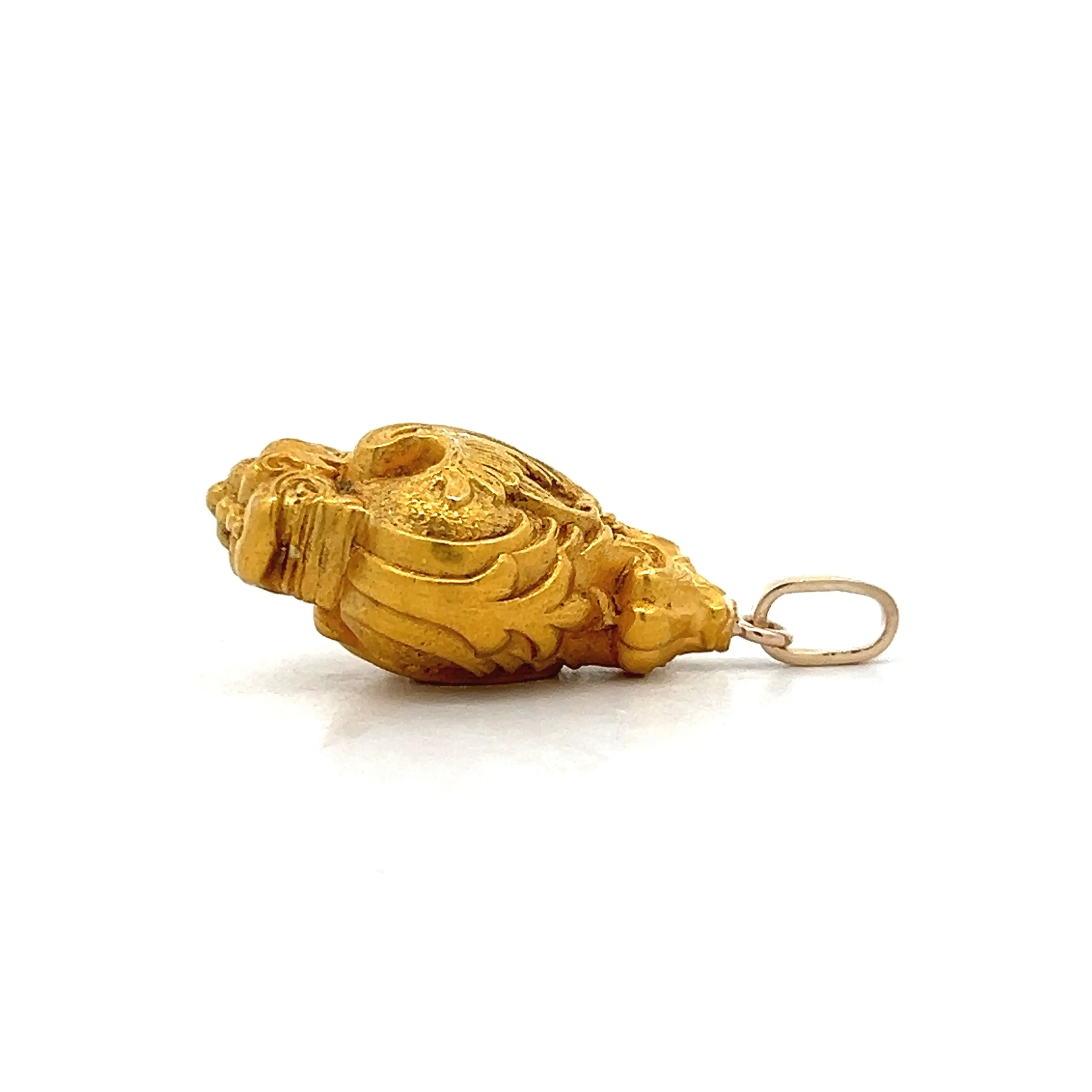 Antique Victorian Hat Pin Pendant in 14k Yellow Gold