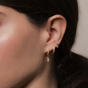Artemis - diamond hoop earrings