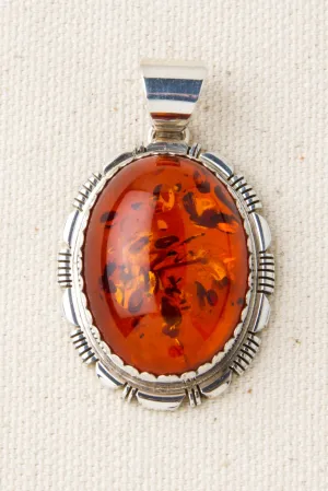 Baltic Amber Sterling Silver Pendant