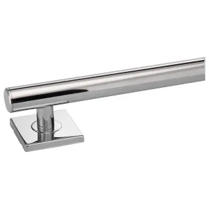 Bathroom Grab Bar, Contemporary, Square Escutcheon, 24 In. X 1 1/4 In.