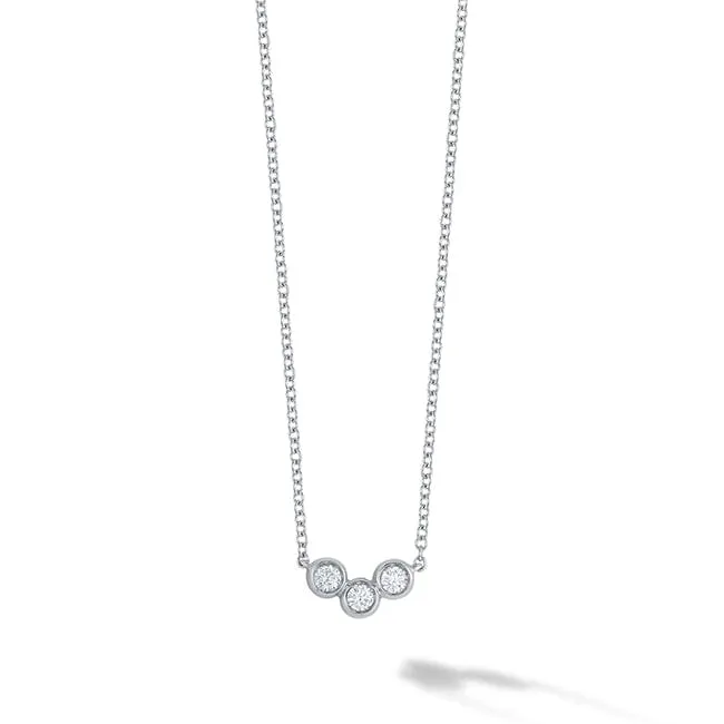 Birks Iconic White Gold and Diamond Splash Pendant Necklace