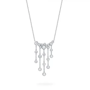 Birks Splash White Gold and Diamond Large Drop Necklace