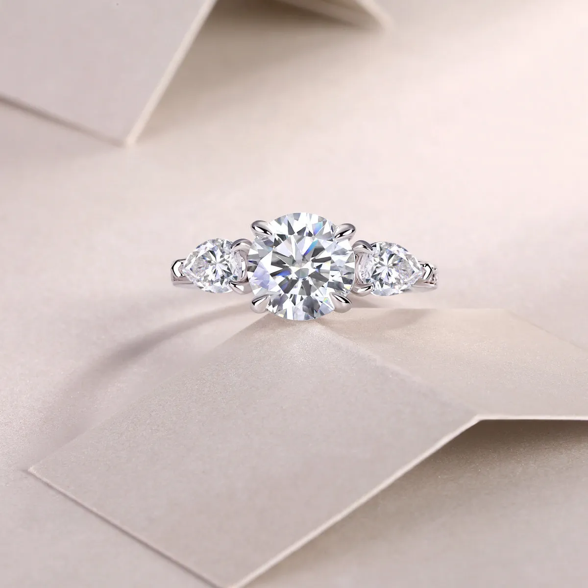 Bold Moissanite Silver Ring