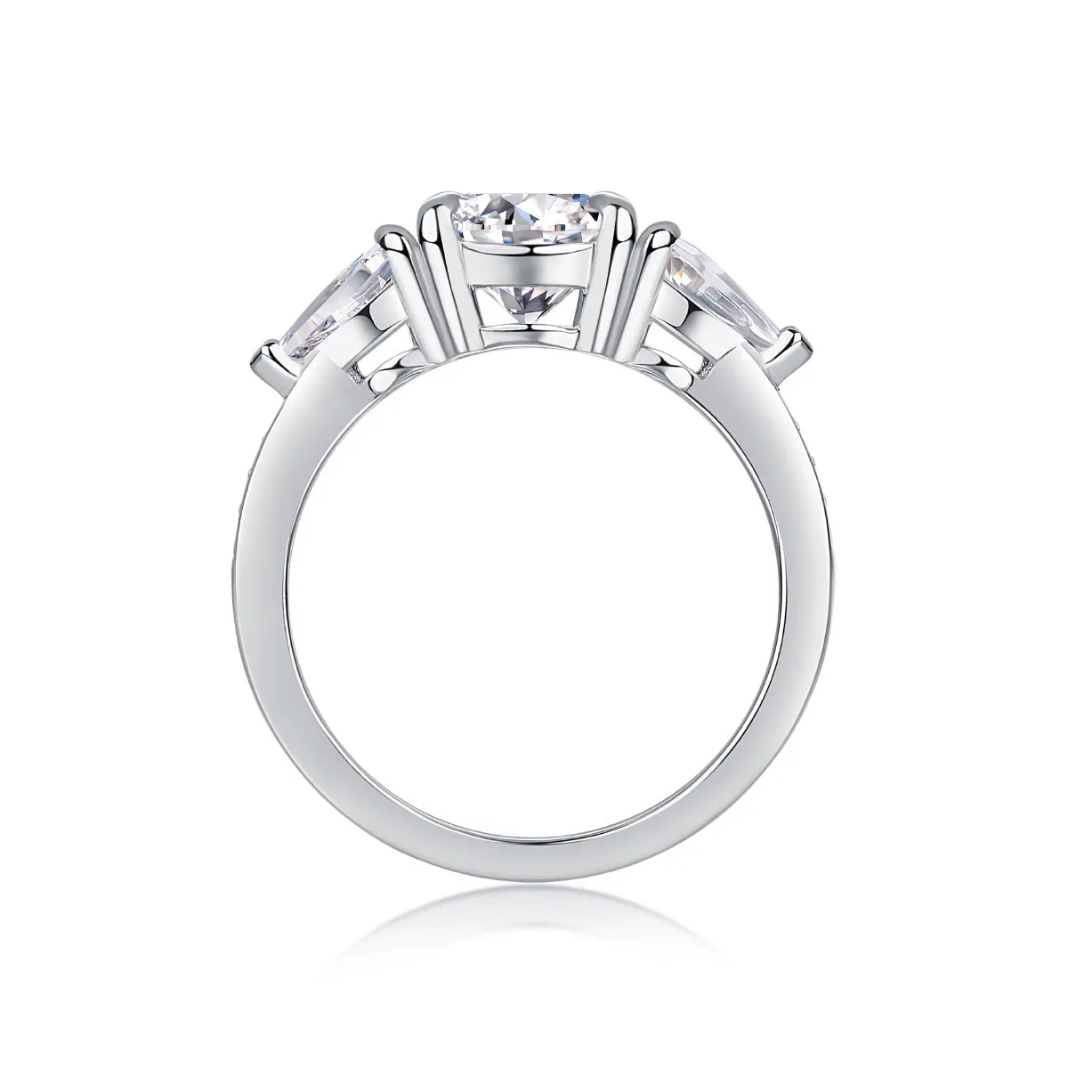 Bold Moissanite Silver Ring