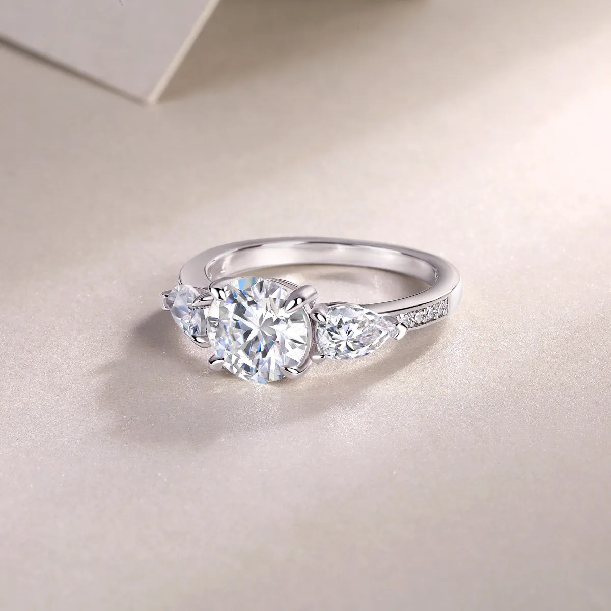 Bold Moissanite Silver Ring