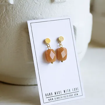 Burnt Orange Drop Earrings