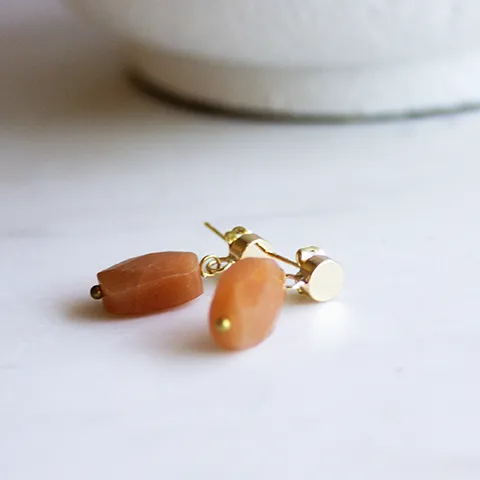Burnt Orange Drop Earrings