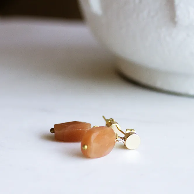 Burnt Orange Drop Earrings
