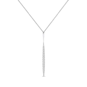 Cheer Tapering Moissanite Accented Necklace