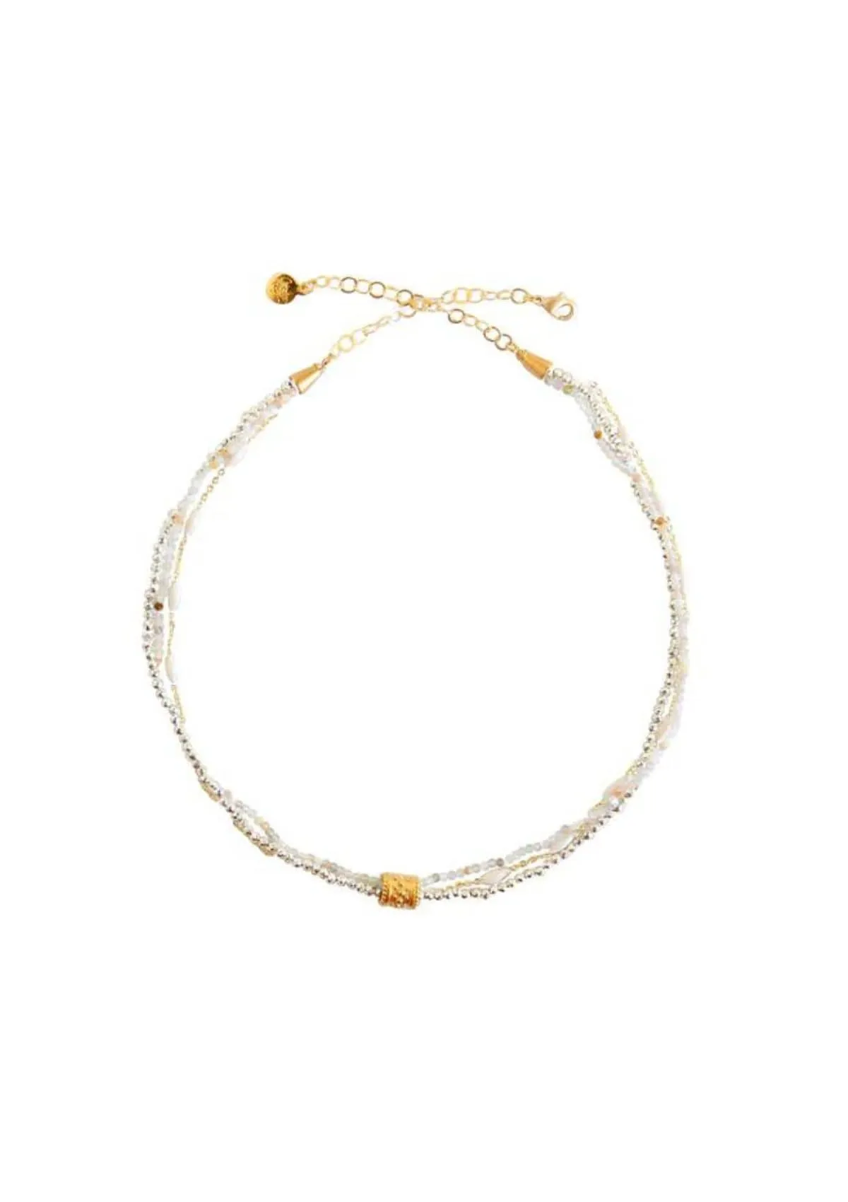 Chiffon Multi Strand Necklace - Silver