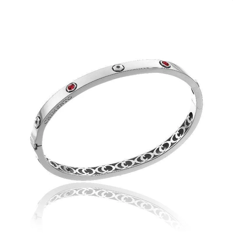 Chimento Armillas Be Mine 18ct White Gold 0.40ct Ruby Bangle
