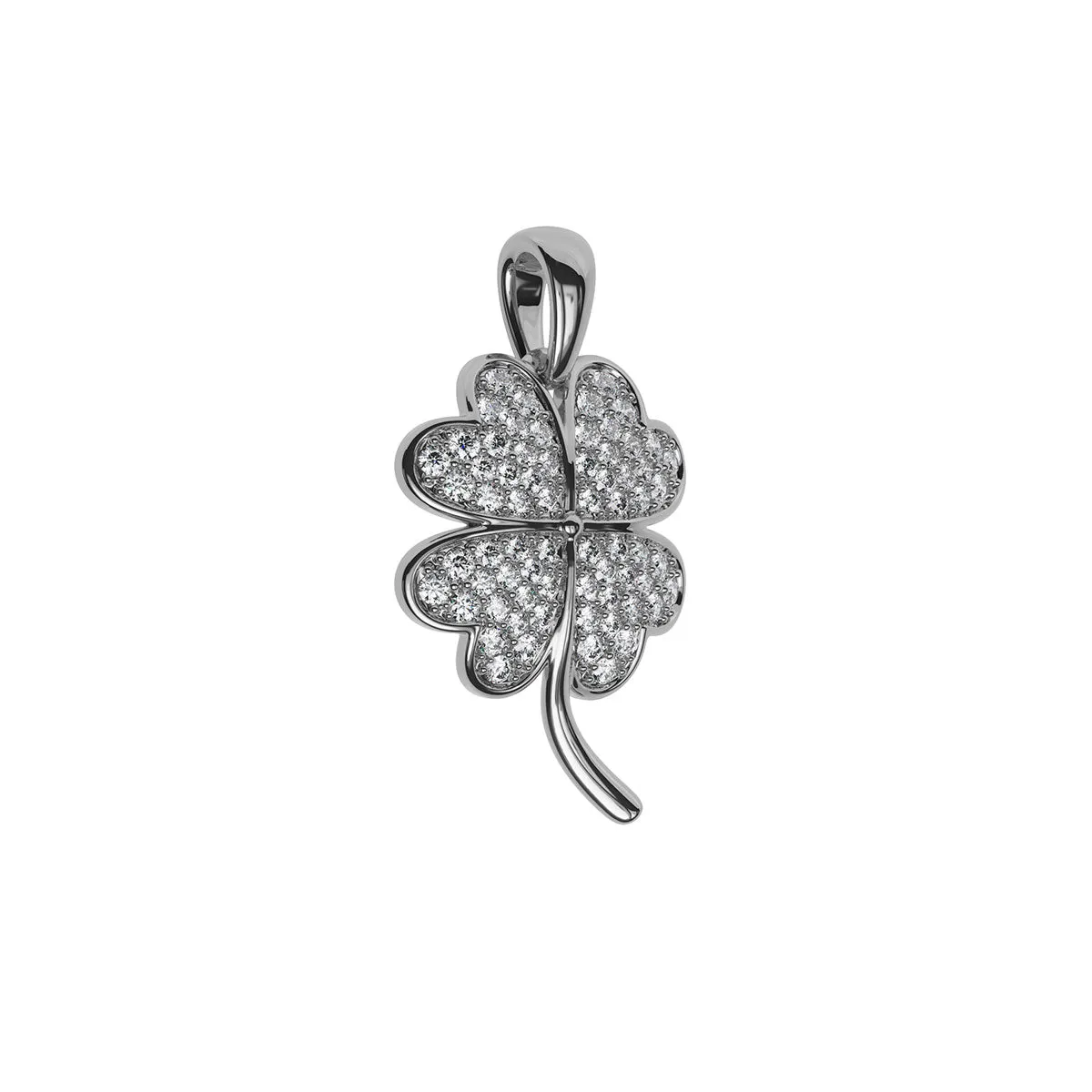 Clover Pavé Necklace