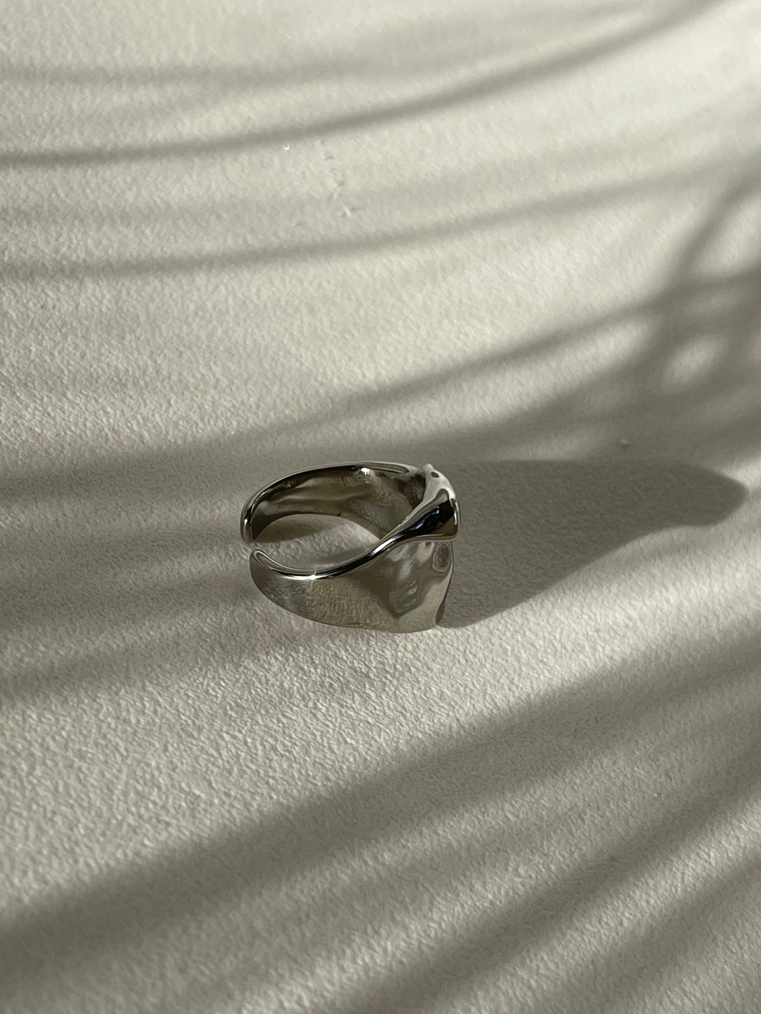Colin Organic Stainless Steel Ring In Silver