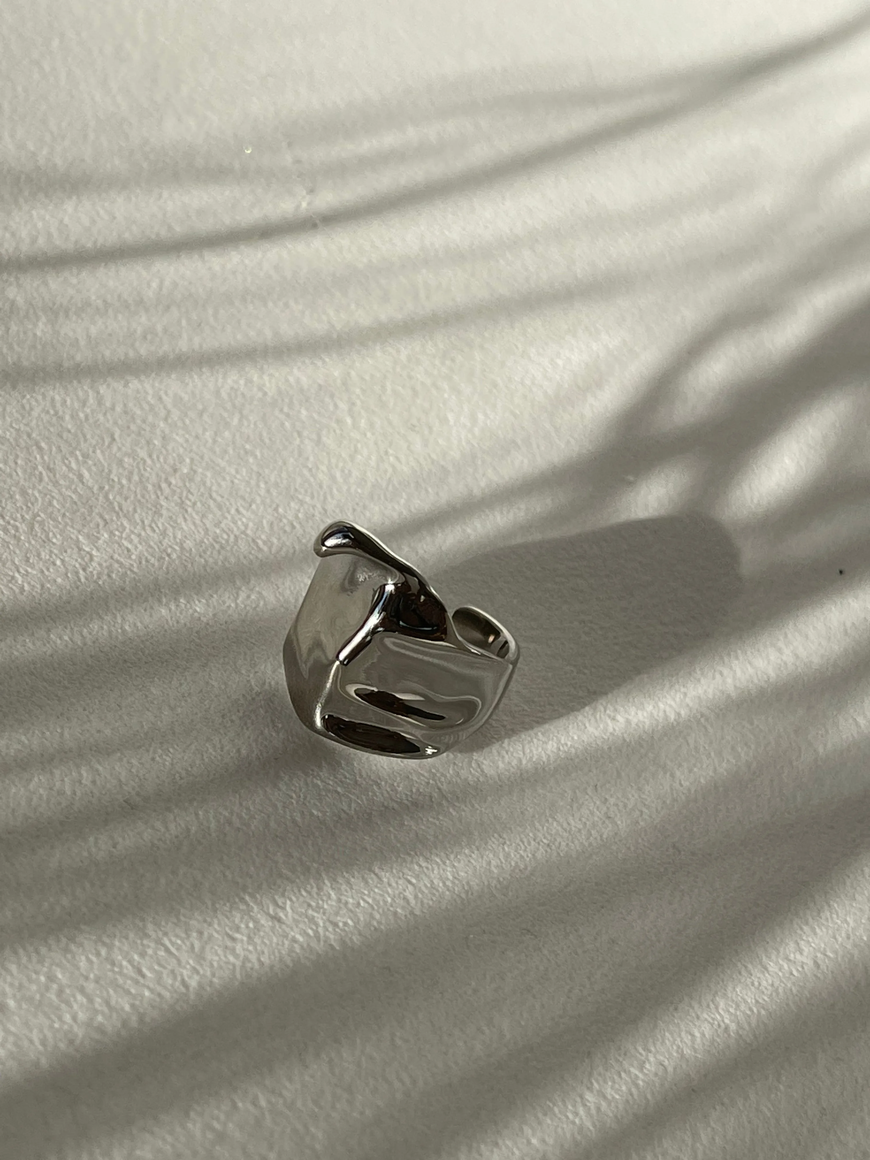 Colin Organic Stainless Steel Ring In Silver