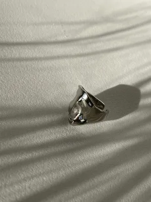 Colin Organic Stainless Steel Ring In Silver