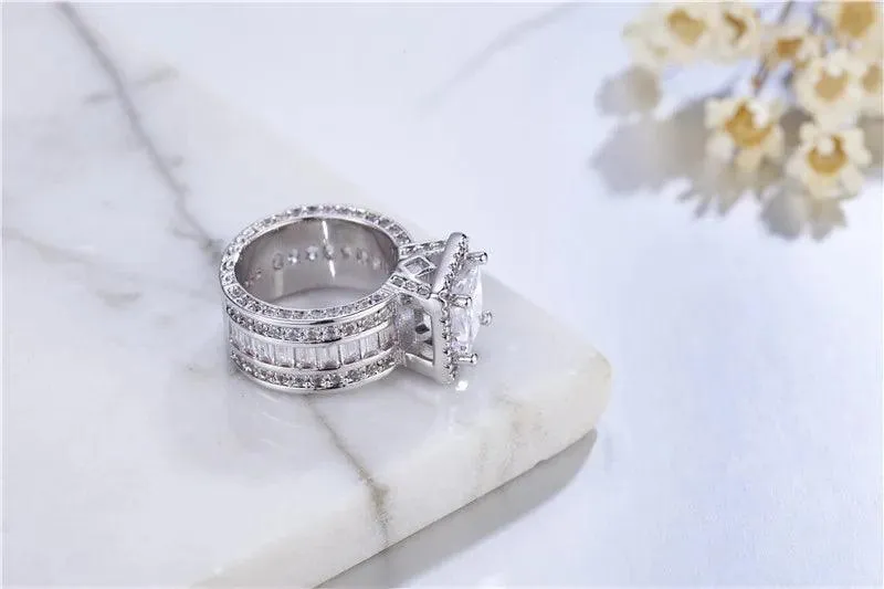 Dazzling Carat Zircon Ring