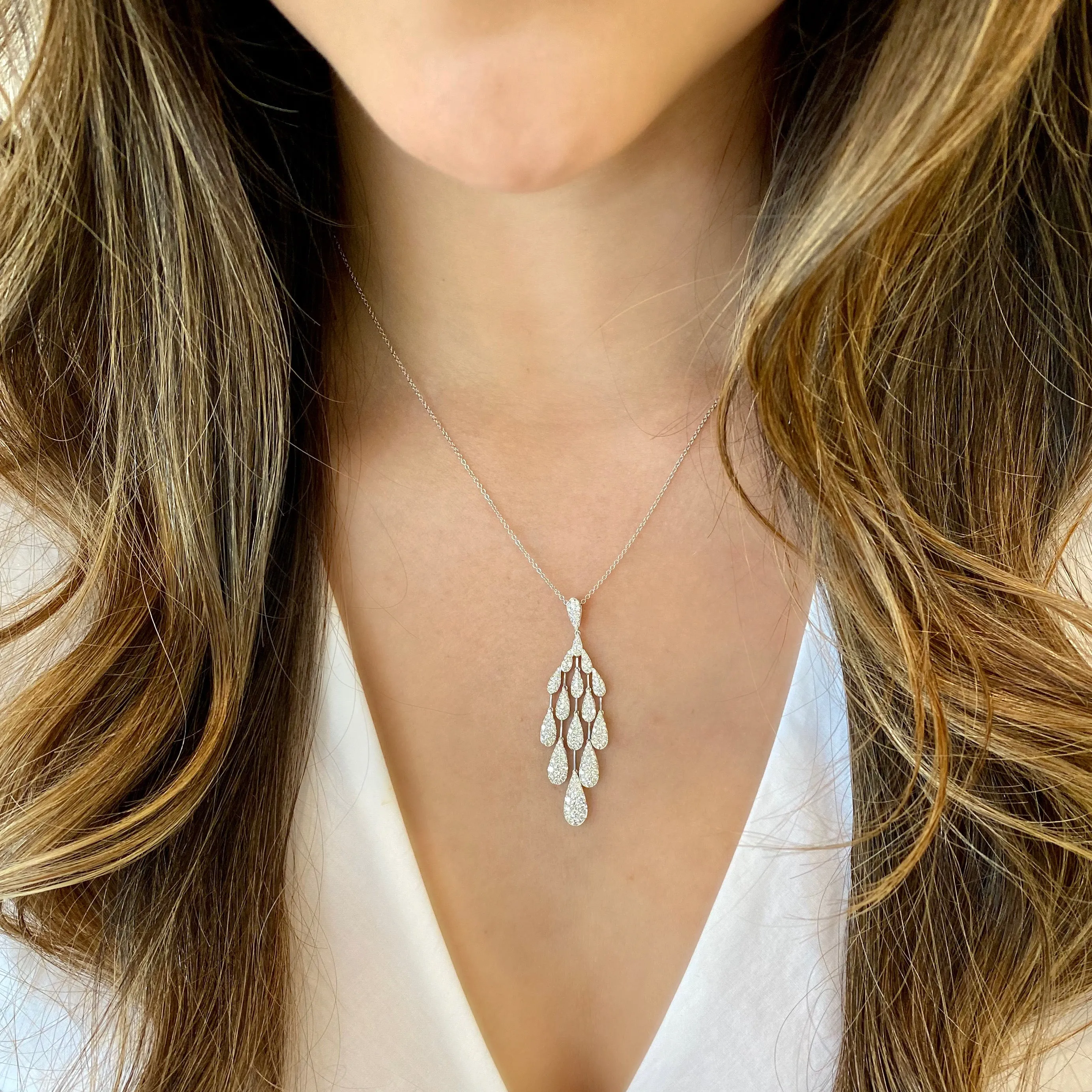 Diamond Chandelier Pendant Necklace