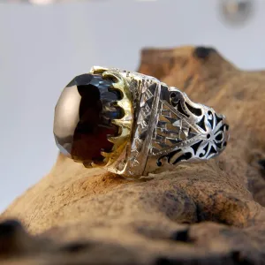 Eclipse of Power with Moissanite Sterling Silver Ring