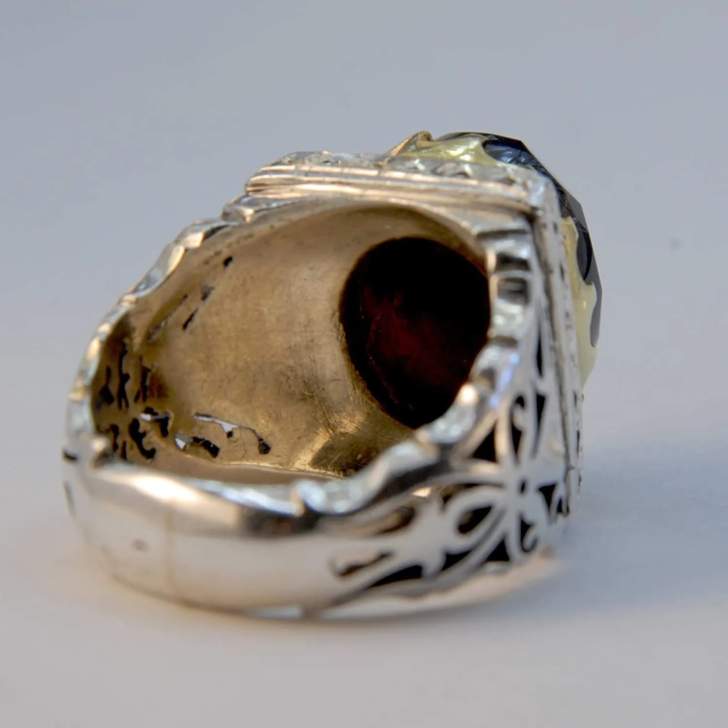 Eclipse of Power with Moissanite Sterling Silver Ring